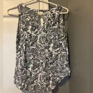 Old Navy Black and White Cut Out Tank Top